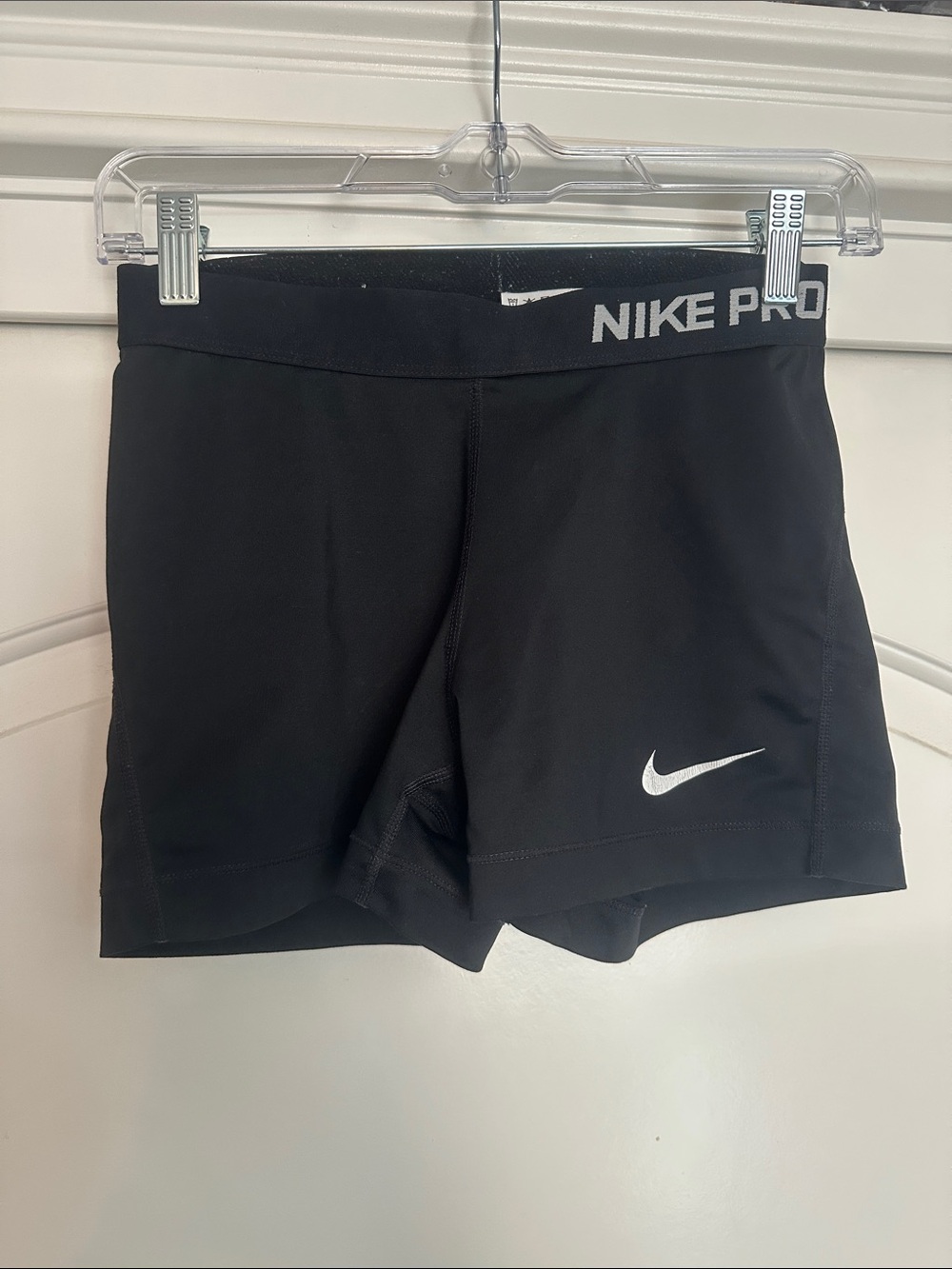 Nike Black Pro Women's Cycling Shorts with White Swoosh